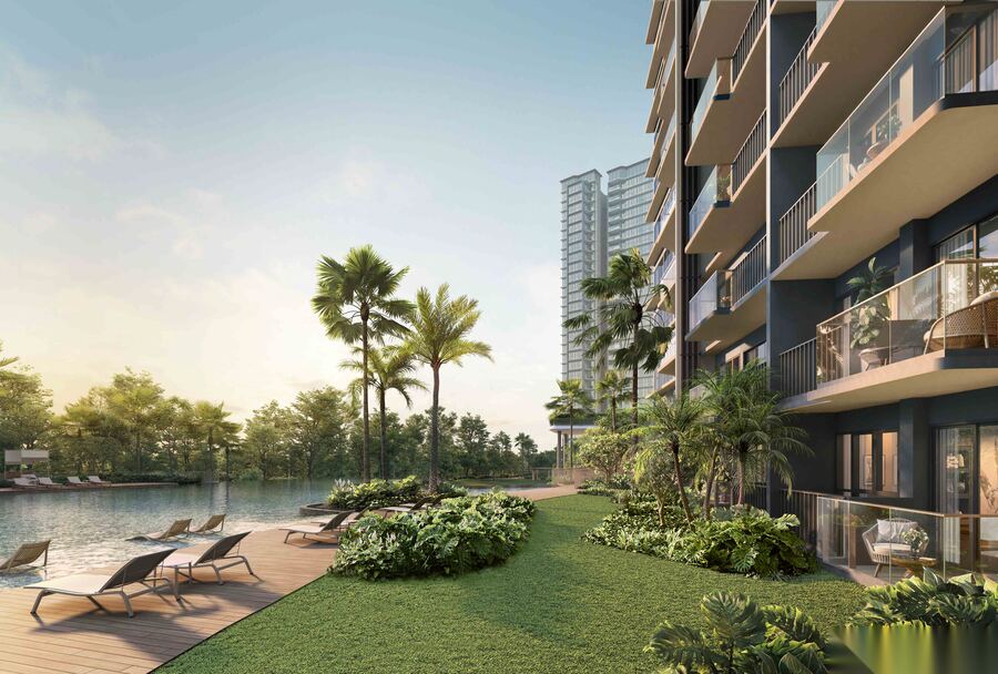 View out from the Private Enclosed Space, overlooking greenery